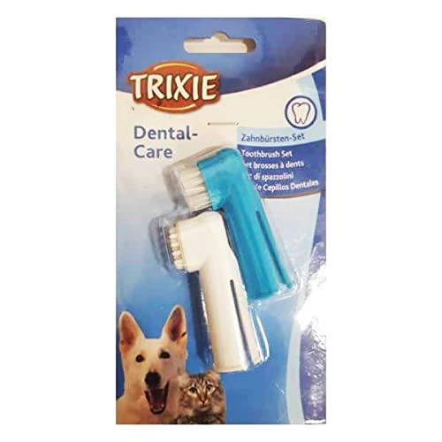 Trixie Tooth Brush Set - Finger Brush for Dogs and Cats Pack of 2 (6cm)