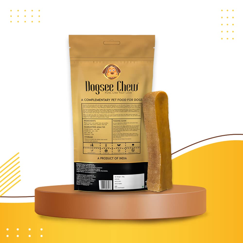 Dogsee - Chew Turmeric Chew Bars Medium Breed Dog Treats