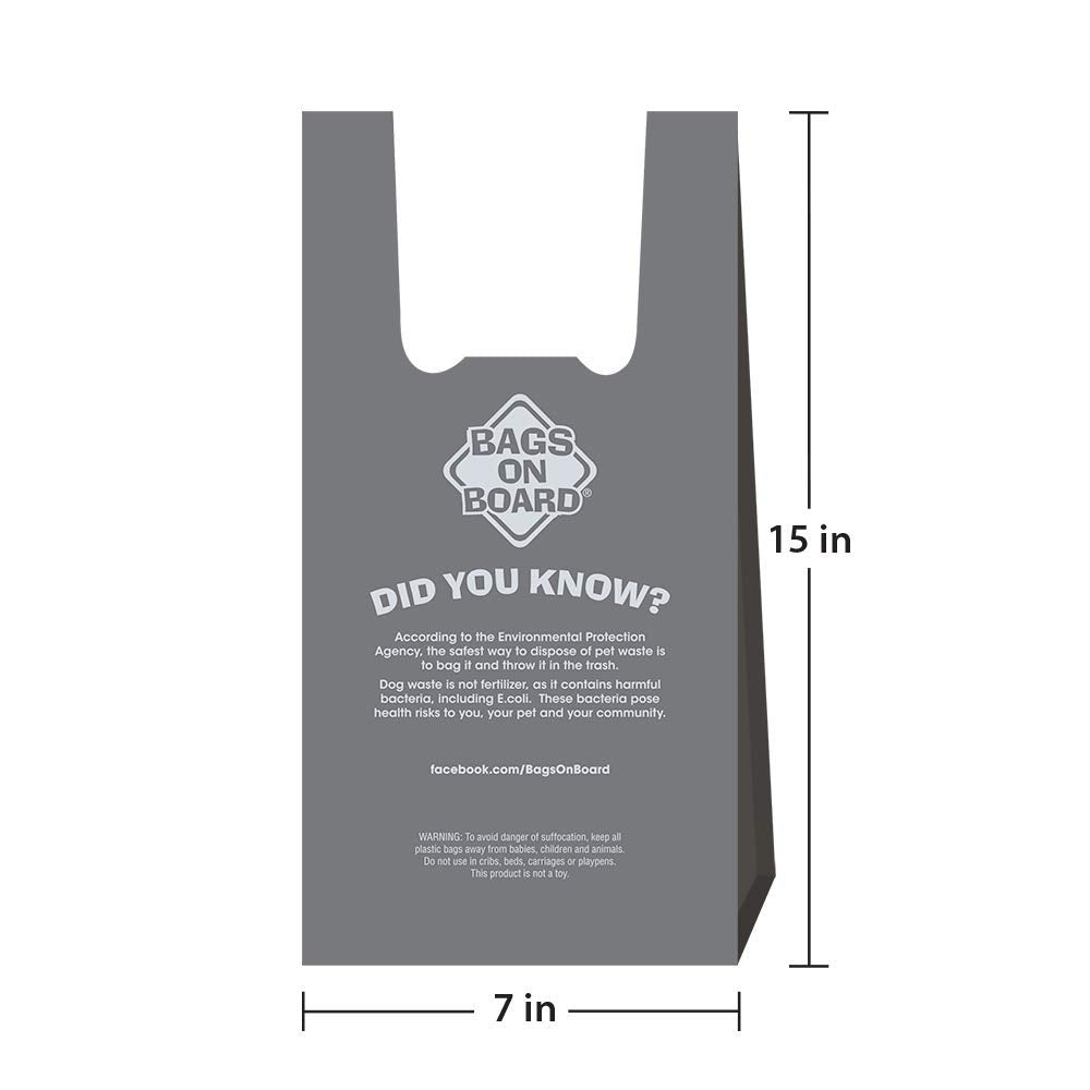 Bags on Board Extra Thick Hand Armor Dog Waste Bags, 7X15 in, 100 Bags