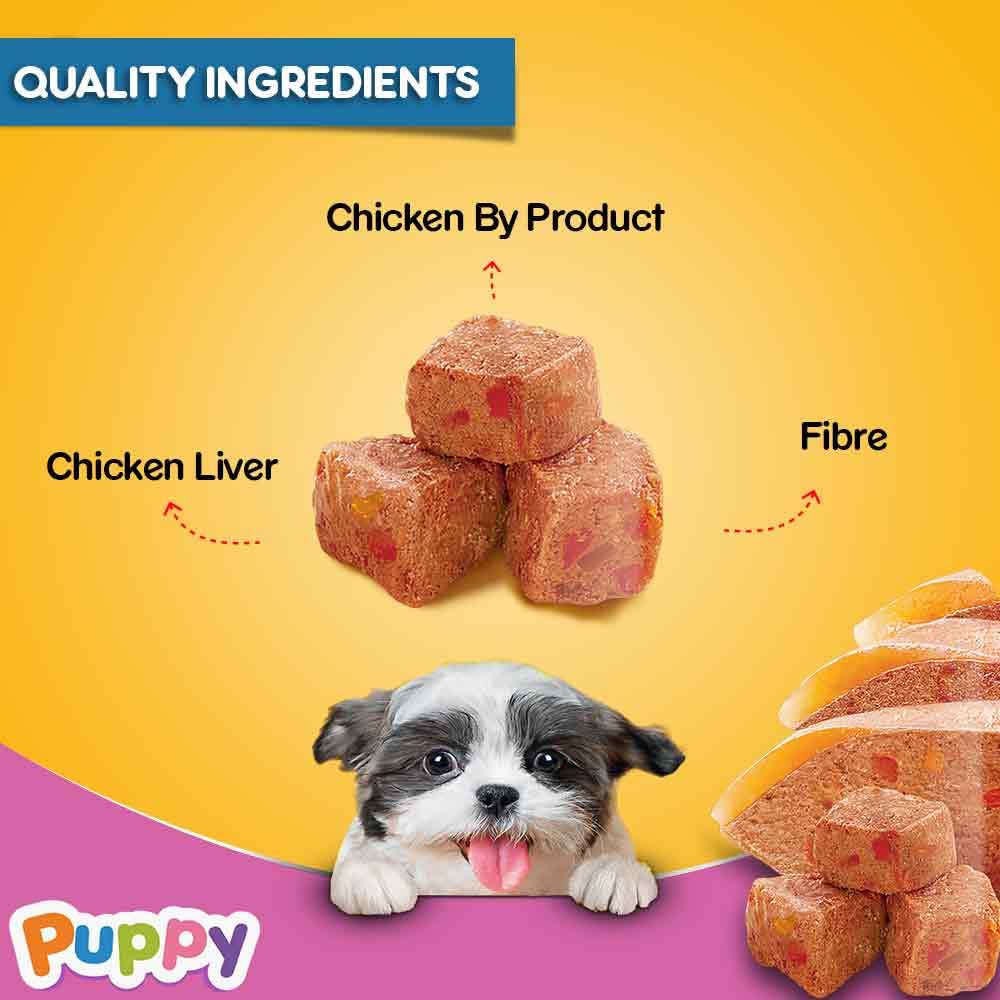 Pedigree - Puppy Wet Dog Food, Chicken Liver Flavour in Loaf with Vegetables