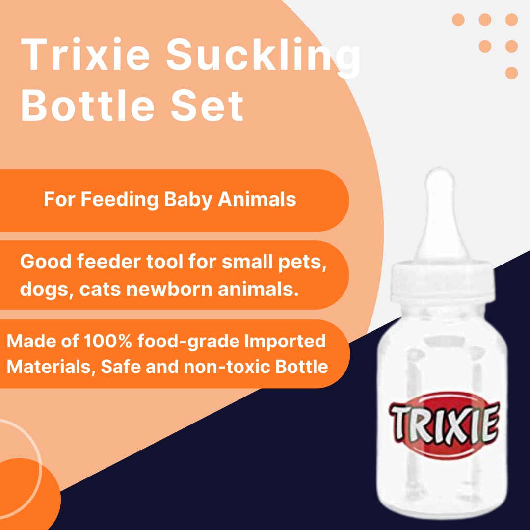 Trixie Suckling Bottle Set for Orphaned Baby Animals - 57 ml