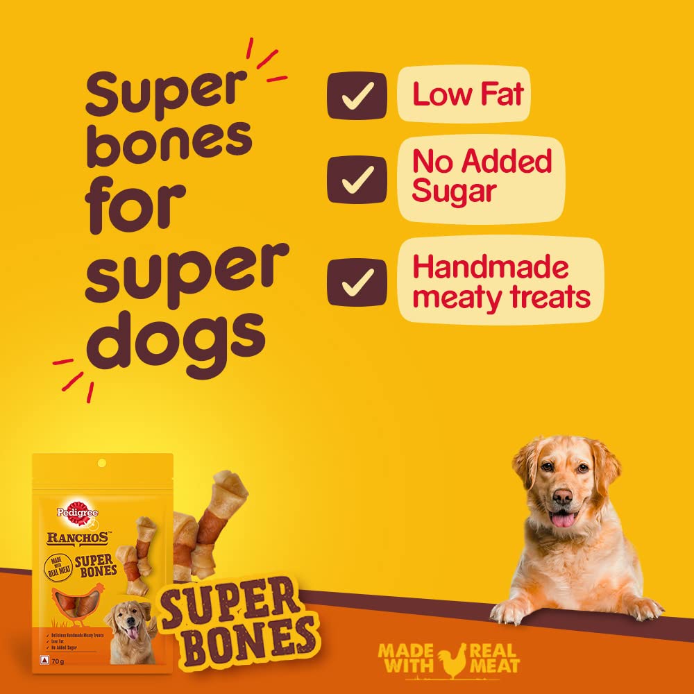 Pedigree Ranchos Super Bones Chicken & Milk Dog Treats