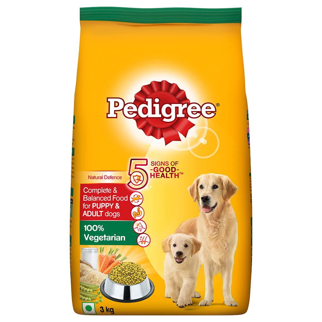 Pedigree - 100% Vegetarian Complete & Balanced Food for Puppy & Adult Dogs