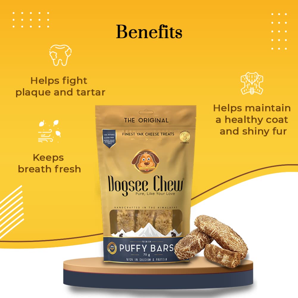 Dogsee - Chew 100% Natural Yak Cheese Puffy Bar Dog Treats