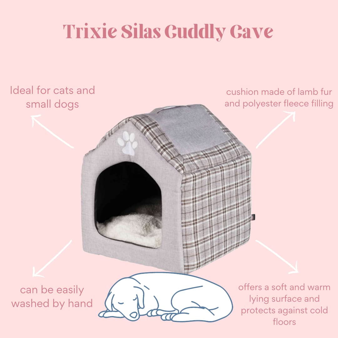 Trixie Silas Cuddly Soft Cave Bed with Cushion