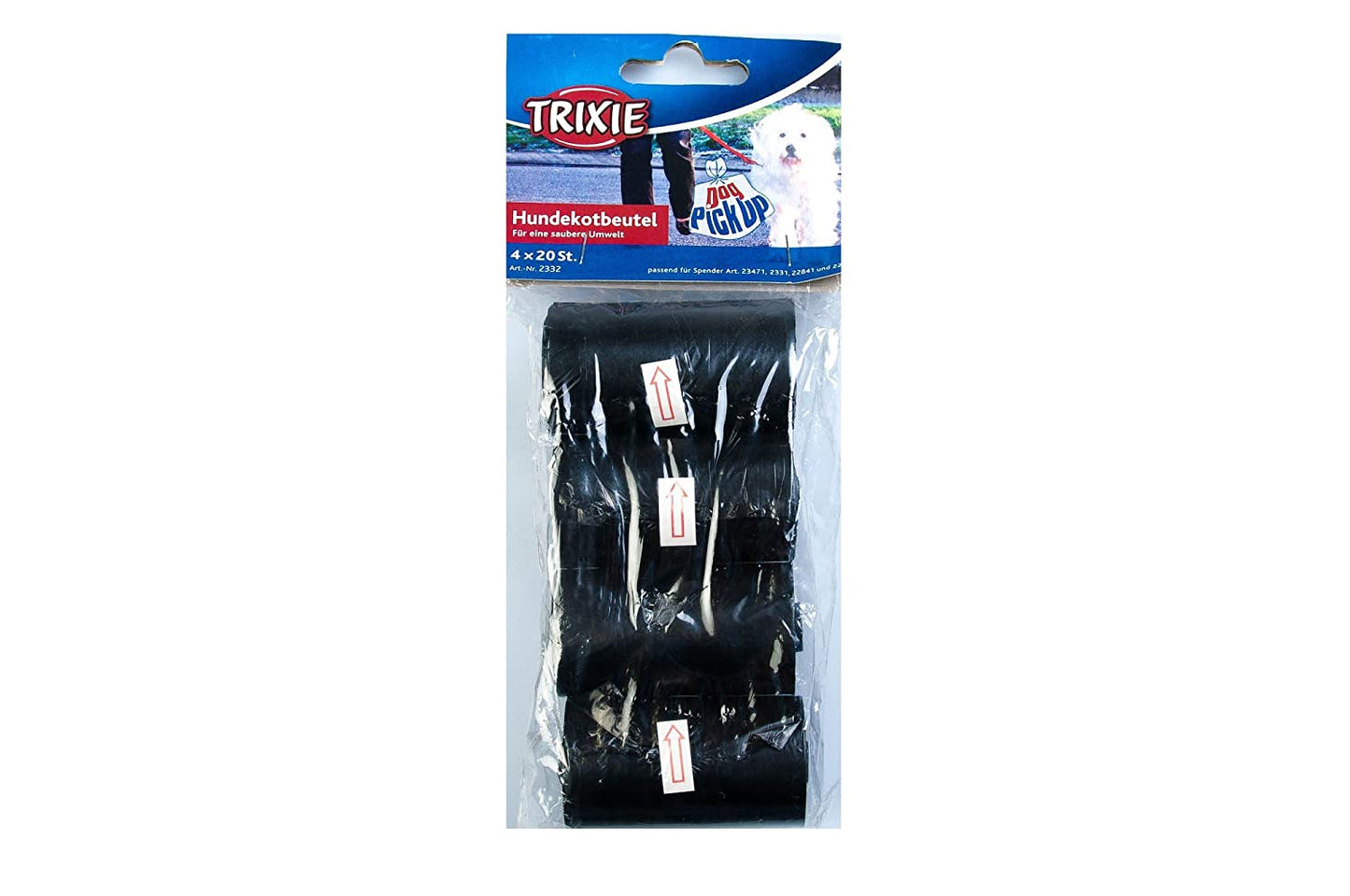 Trixie Dog Dirt Bags, 4 Rolls of 20 Pieces, Black