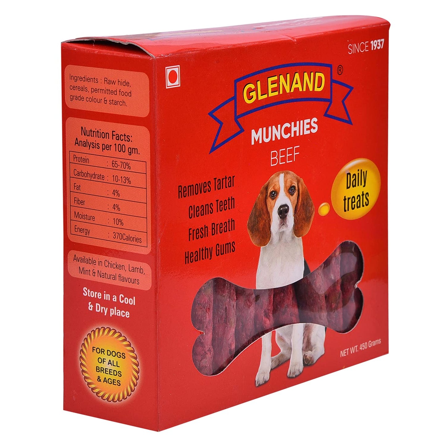 Glenand - Beef Flavoured Munchies Dog Treats