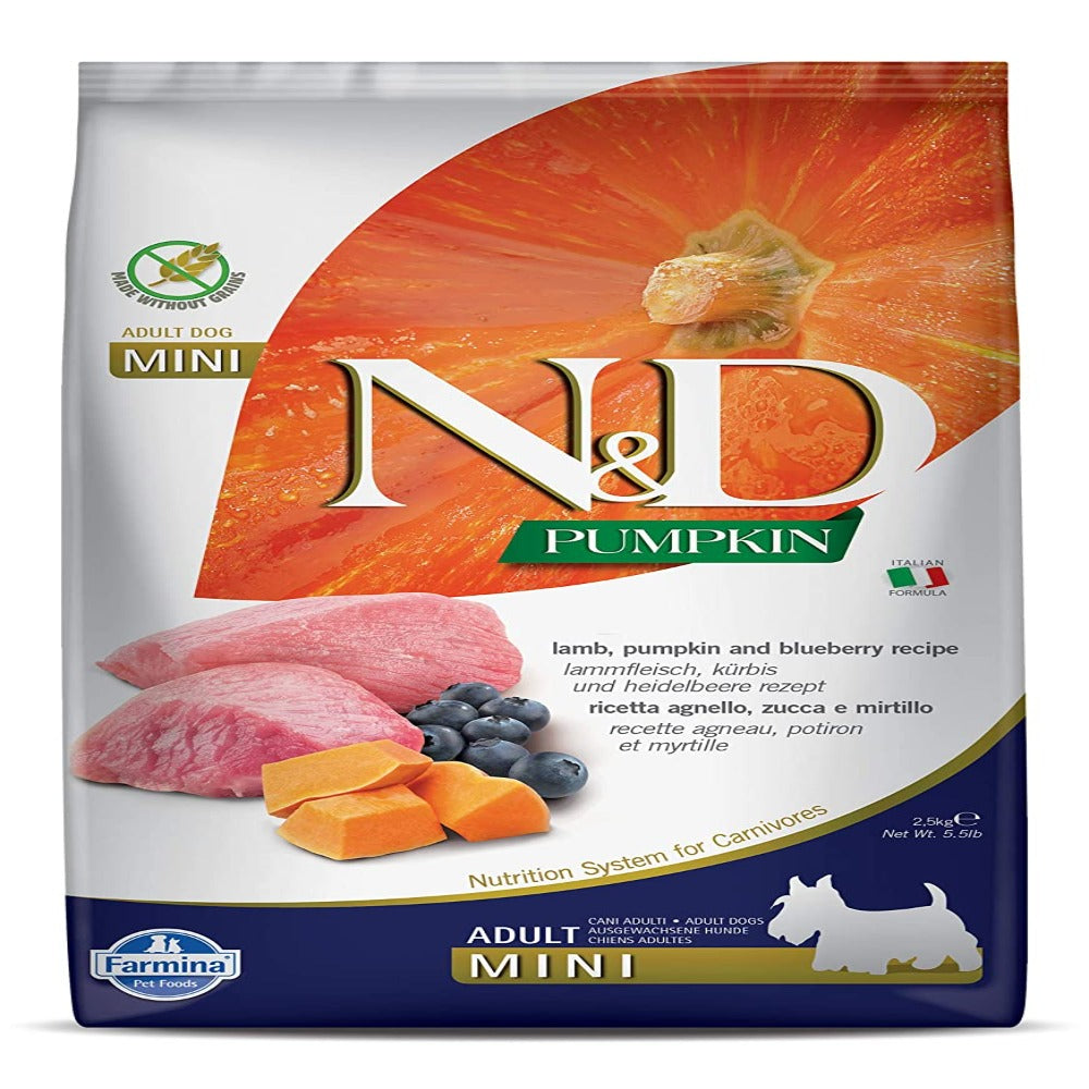 Farmina- N&D LOW ANCESTRAL GRAIN CANINE	LAMB & BLUEBERRY ADULT MINI