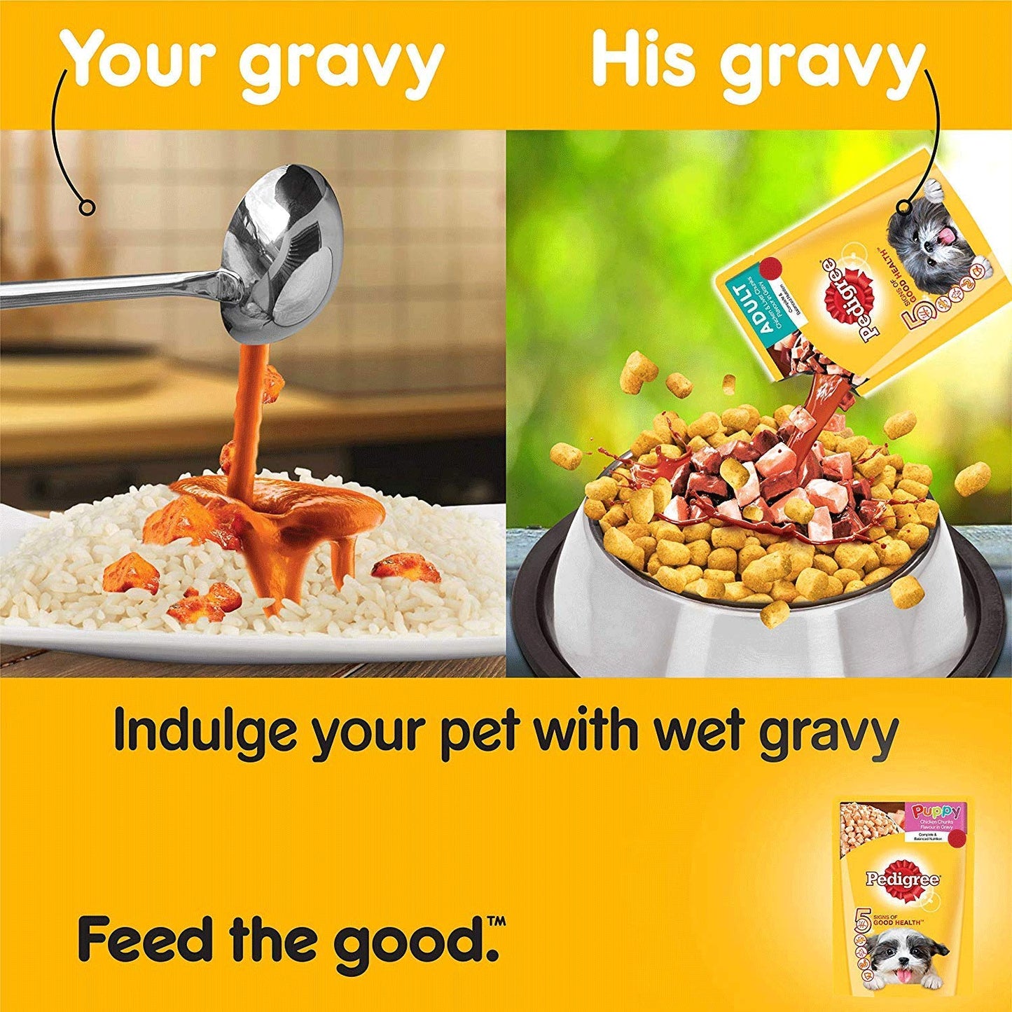 Pedigree-  Puppy Wet Dog Food, Chicken Chunks in Gravy Pouch