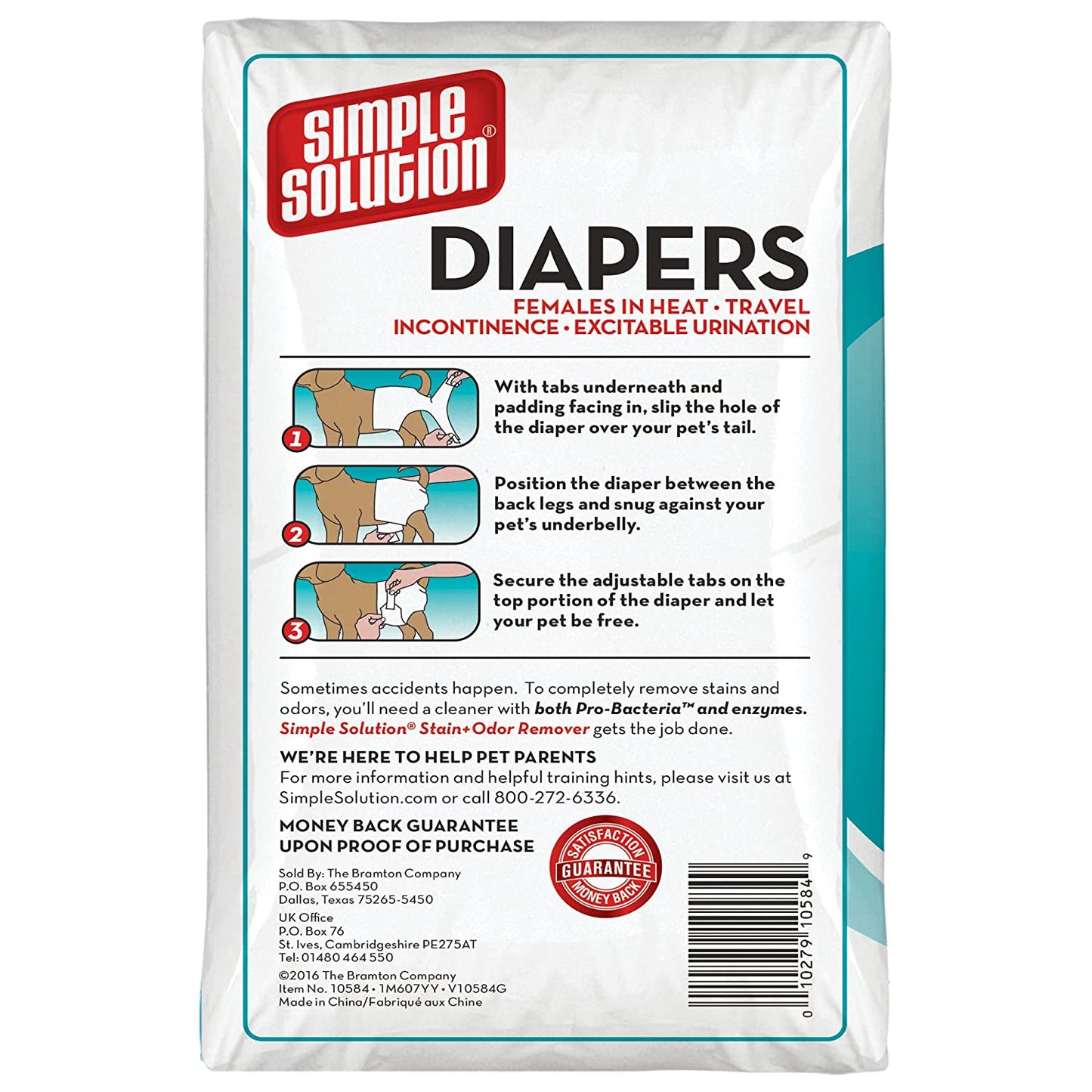 Simple Solution Disposable Diapers (Medium 12 pack)