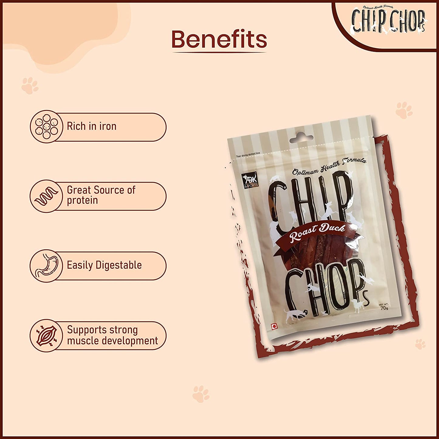 Chip Chops - Roast Duck Strips 70g