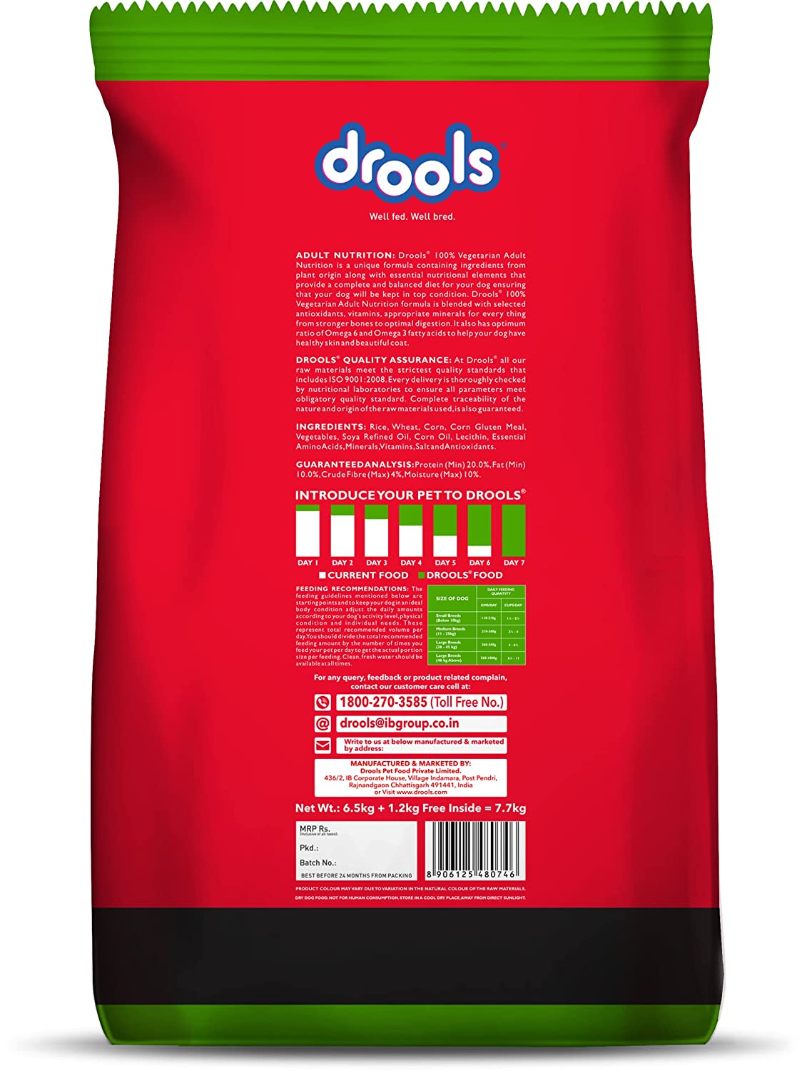 Drools- 100% Vegetarian Adult Dry Dog Food