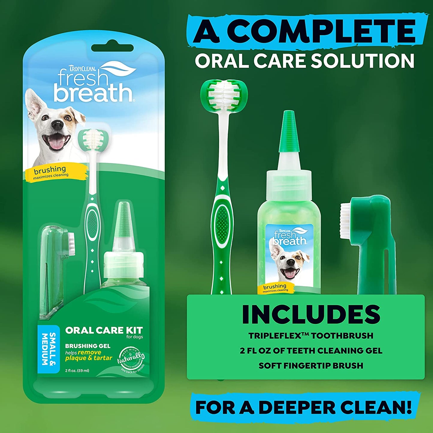 Tropiclean Fresh Breath Oral Care Kit for Puppies, 59 ml