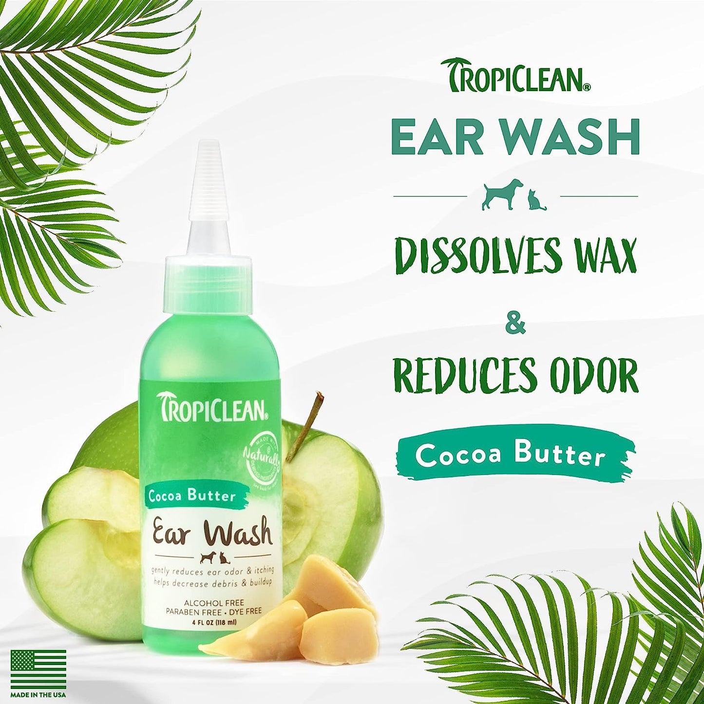 Tropiclean Alcohol-Free Ear Wash 118ml