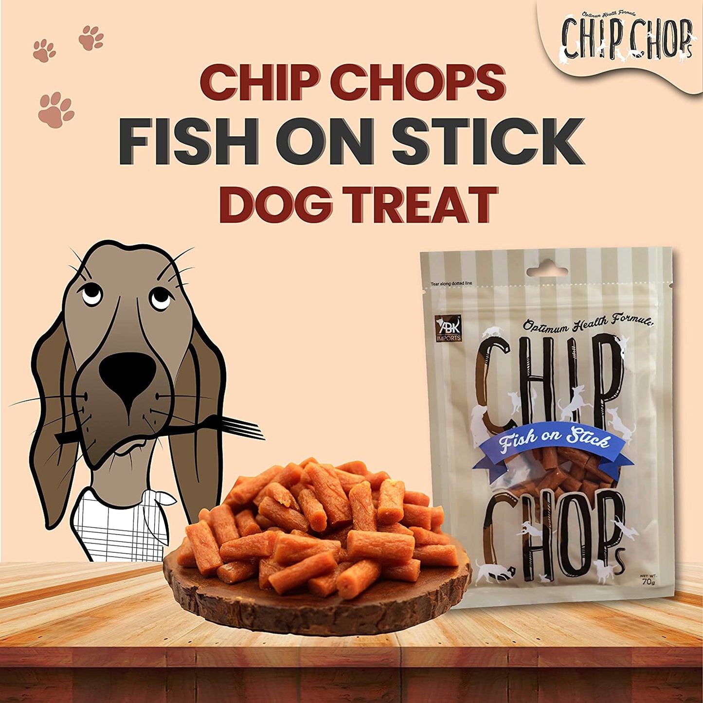 Chip Chops - Fish on Stick 70g