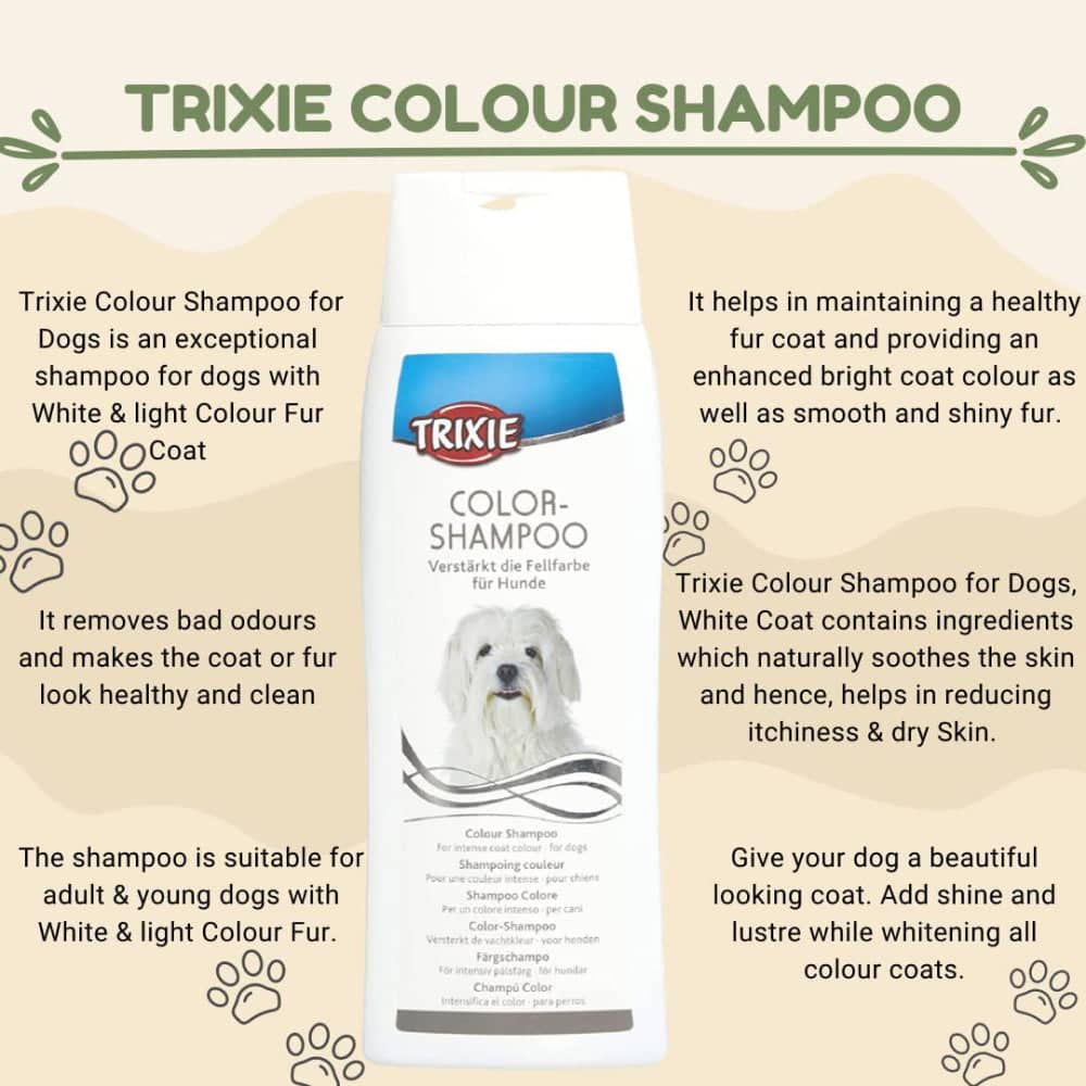 Trixie Colour Shampoo for Dogs (White Coat) - 250ml