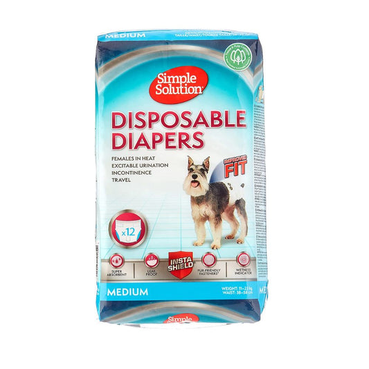 Simple Solution Disposable Diapers (Medium 12 pack)