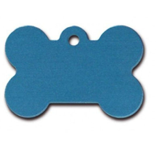 Large Bone Blue Tag 2.5 cms x 4 cms