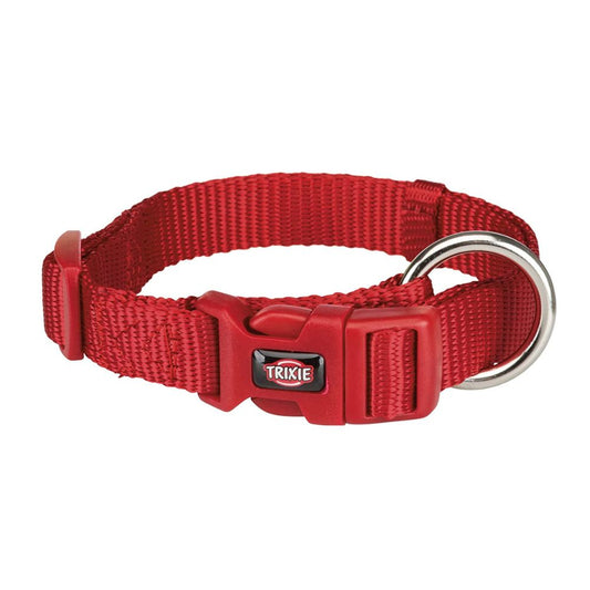 Trixie Premium Collar Nylon Strap with Steel Hoop M-L 35-55cm/20mm Red