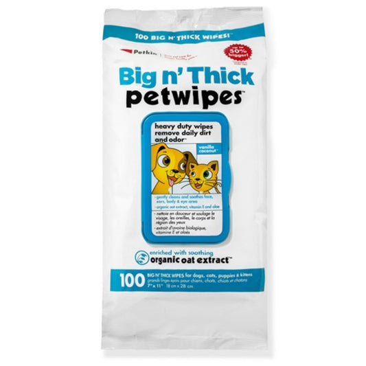 Petkin Big n' Thick Pet Wipes (100ct)