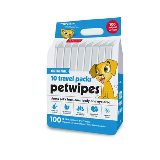 Petkin Travel Pack Petwipes (100ct)