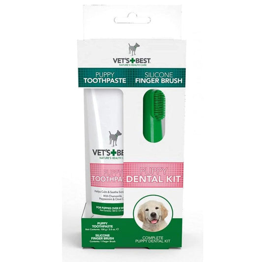 Vets Best Dental Kit Toothbrush and Toothpaste for Puppy