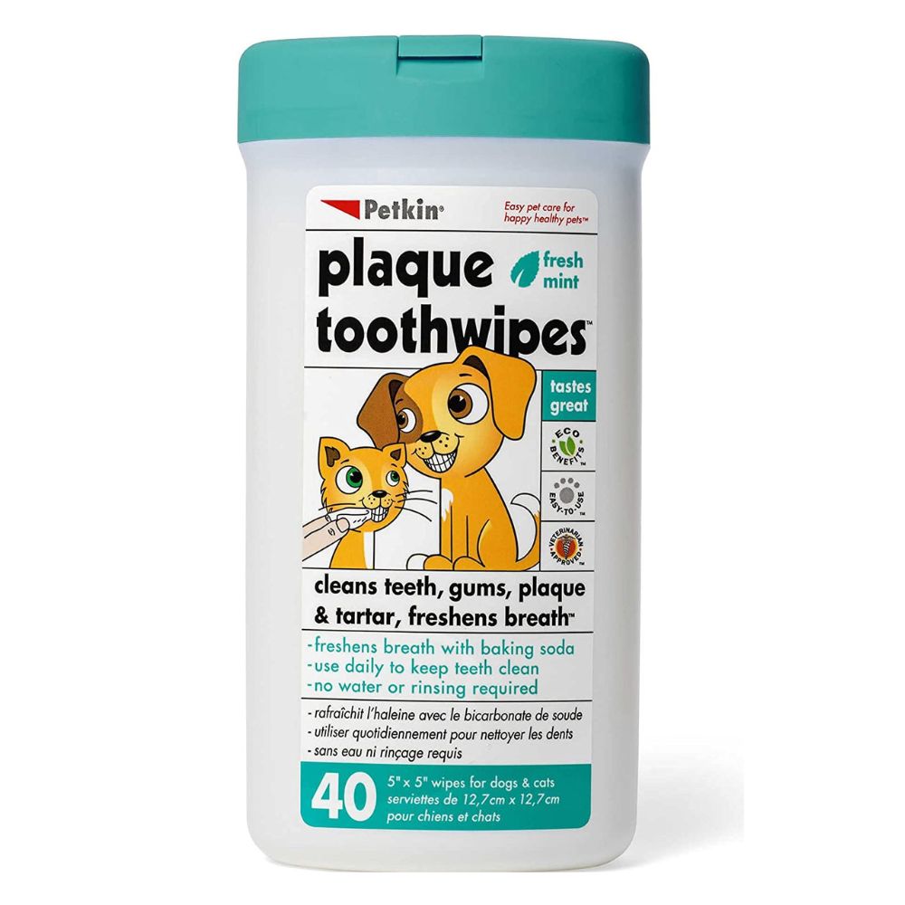 Petkin 40-Count Plaque Toothwipes (1 Pack)