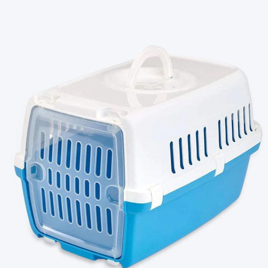 Savic Zephos 1 - Dog & Cat Carrier - Atlantic Blue - 19 X 13 X 12 inch - Holds up to 5 kg