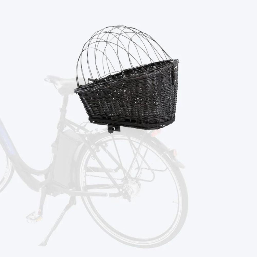 Trixie Bicycle Black Basket for Wide Bike Racks Hold Upto 8 kg - 55 X 35 X 49 cm