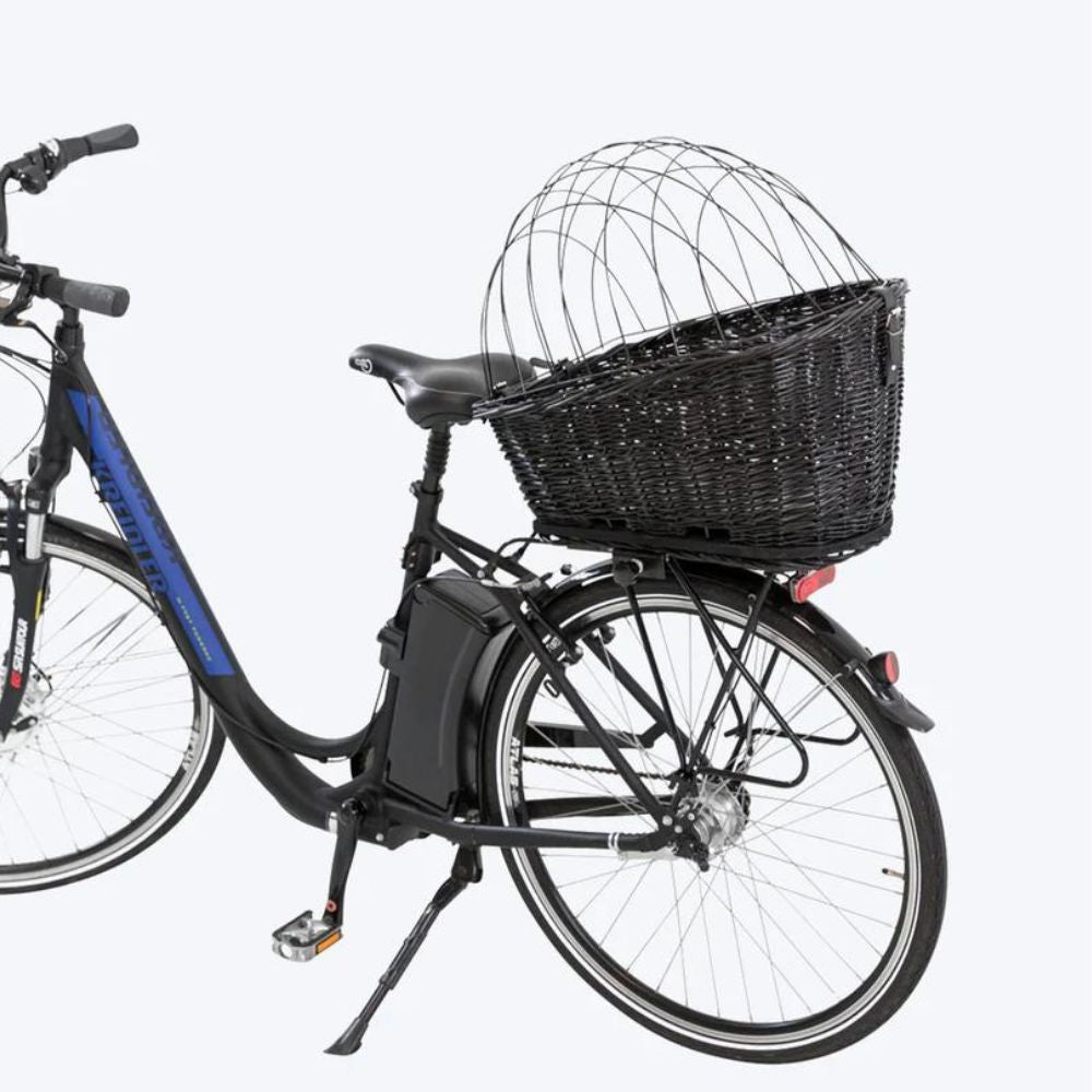 Trixie Bicycle Black Basket for Wide Bike Racks Hold Upto 8 kg - 55 X 35 X 49 cm