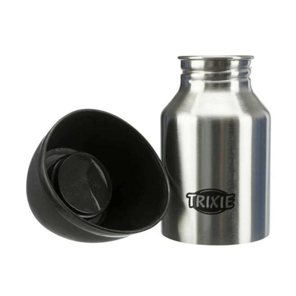 Trixie Bottle with Bowl - Stainless Steel/Plastic (300 ml)