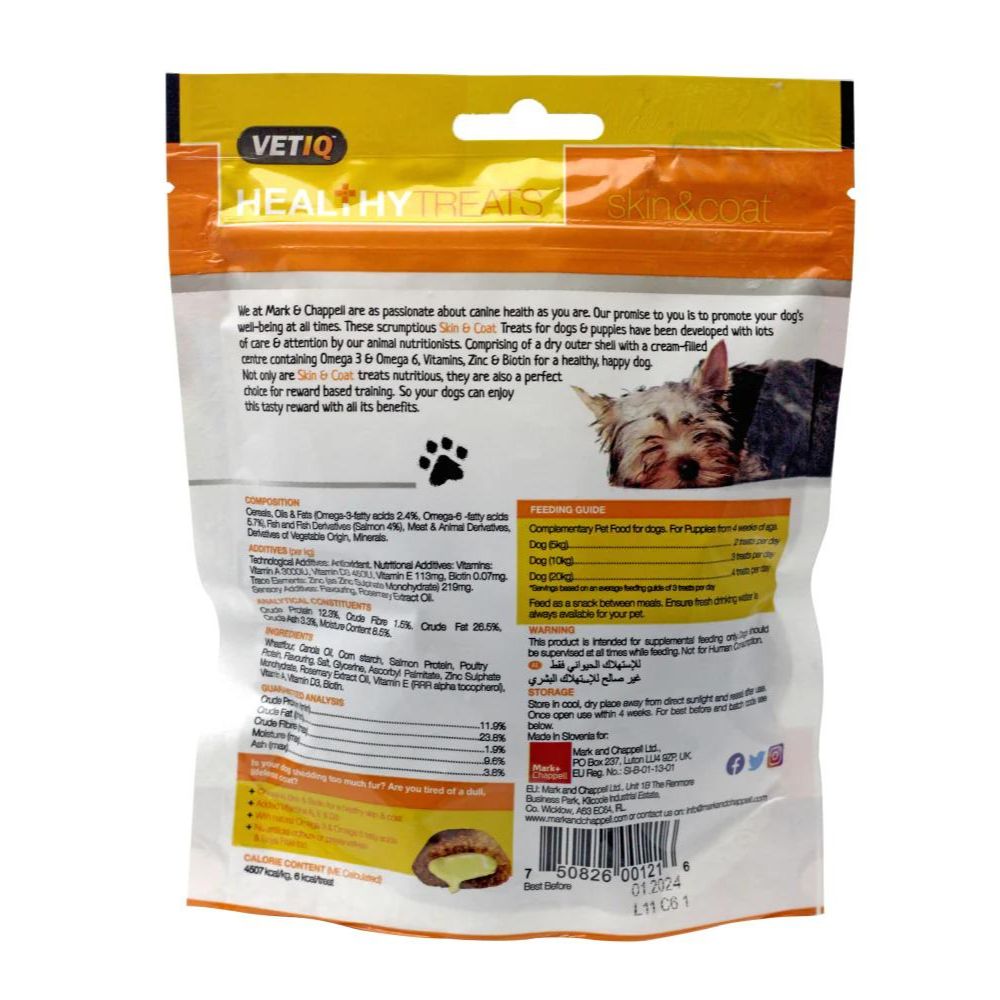 Mark and Chappell Healthy Skin & Coat Dog Treats - 70 g