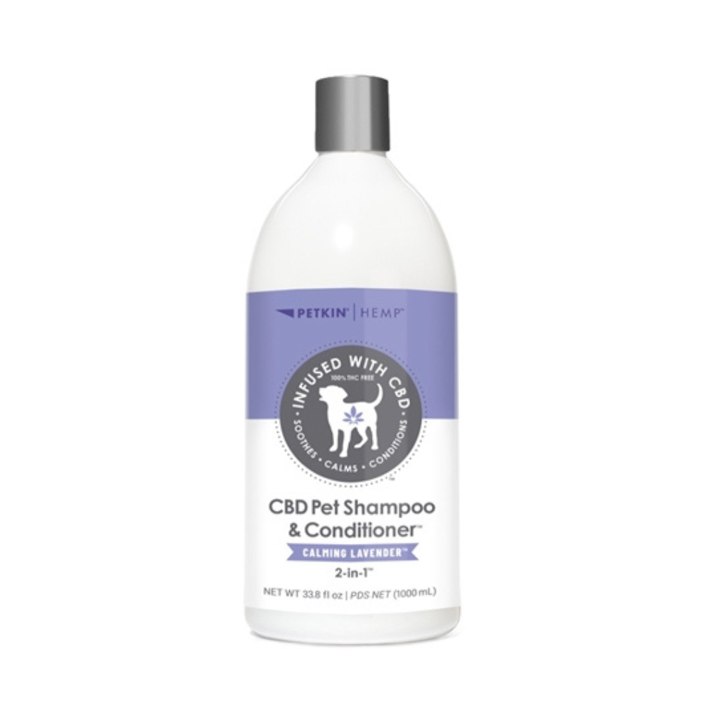 Petkin CBD Calming Lavender Pet Waterless Shampoo, 1000 ml