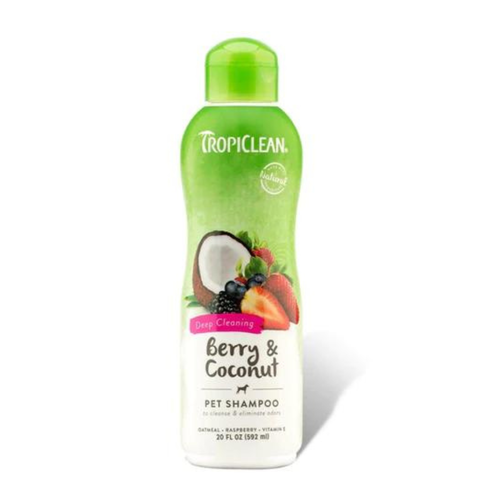 Tropiclean Berry & Coconut Shampoo, Deep Cleaning - 335ml