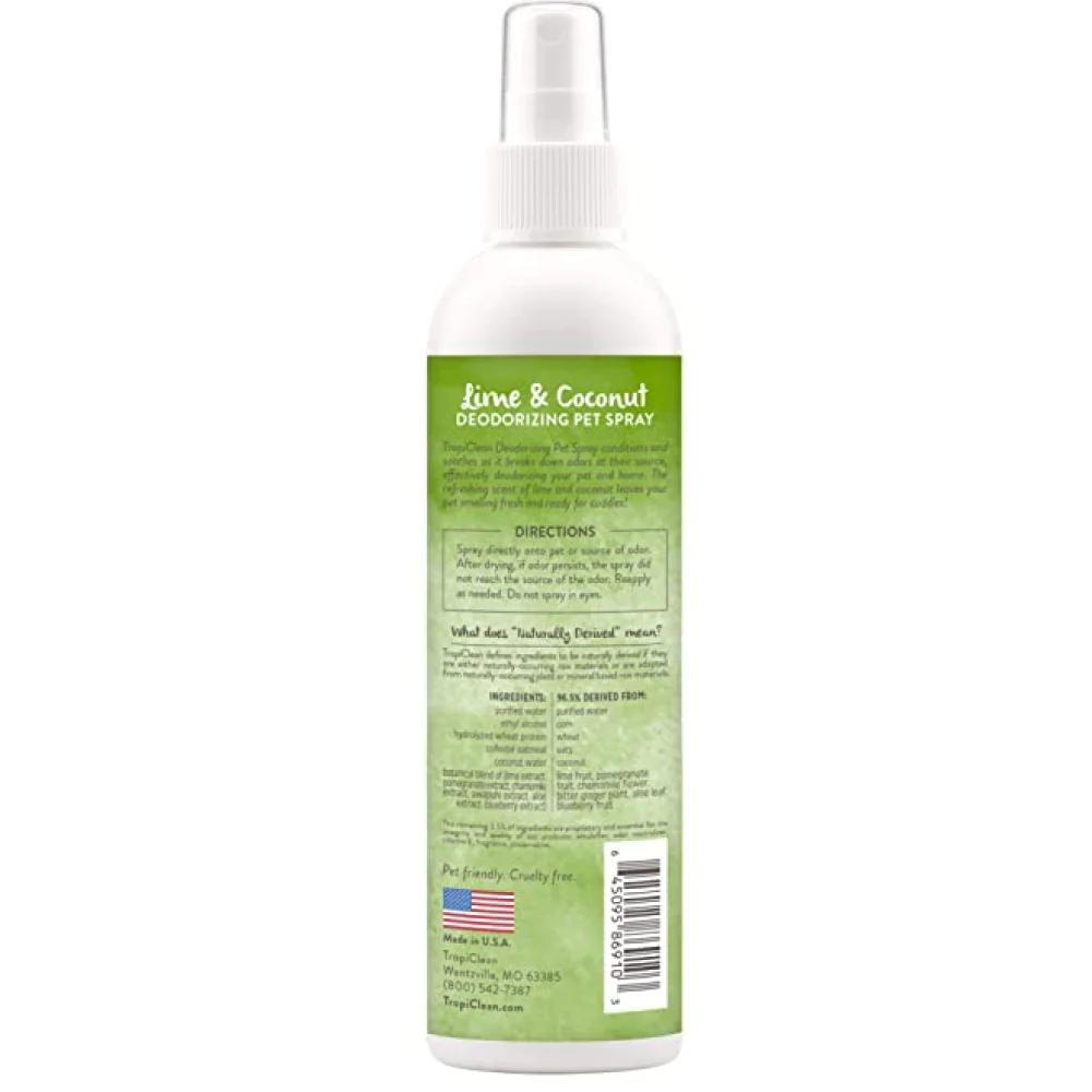 Tropiclean Lime & Coconut Deodorizing Pet Spray for Pets - 236ml