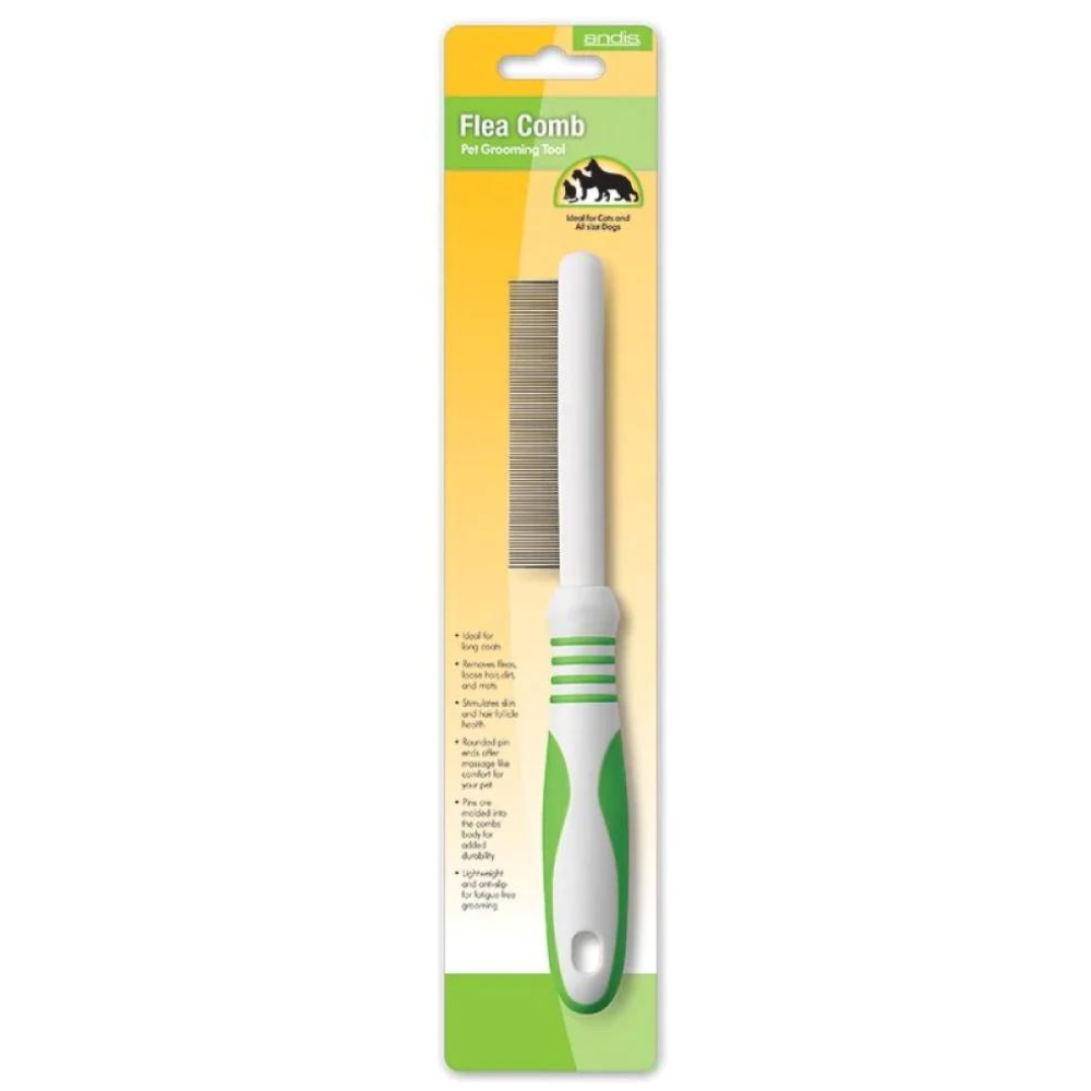 Andis Flea Comb for Dogs (White/Lime Green)