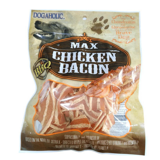 Dogaholic Max Barbeque Chicken Bacon Strips Dog Treats - 130 g