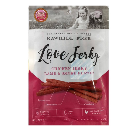 Rena Love Lamb and Smoke Jerky Dog Treats - 120 g