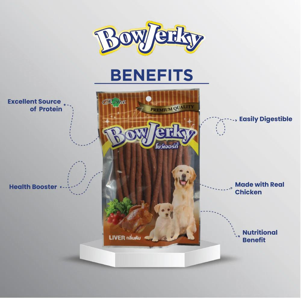 Rena BowJerky Liver Sticks Dog Treats - 200 g