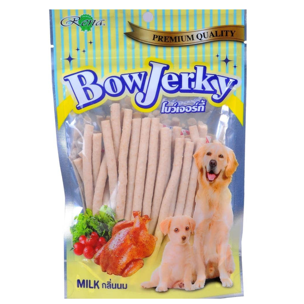 Rena BowJerky Milk Sticks Dog Treats - 200 g