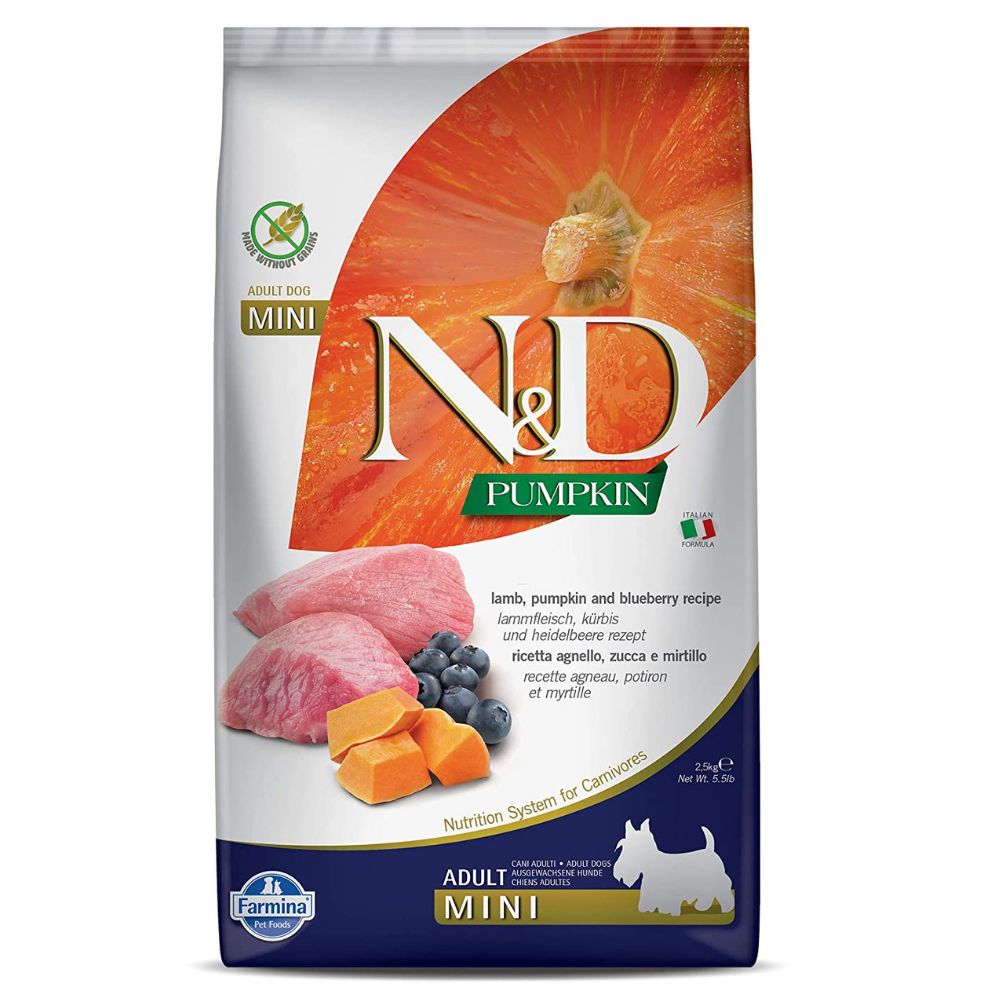 Farmina- N&D LOW ANCESTRAL GRAIN CANINE	LAMB & BLUEBERRY ADULT MINI