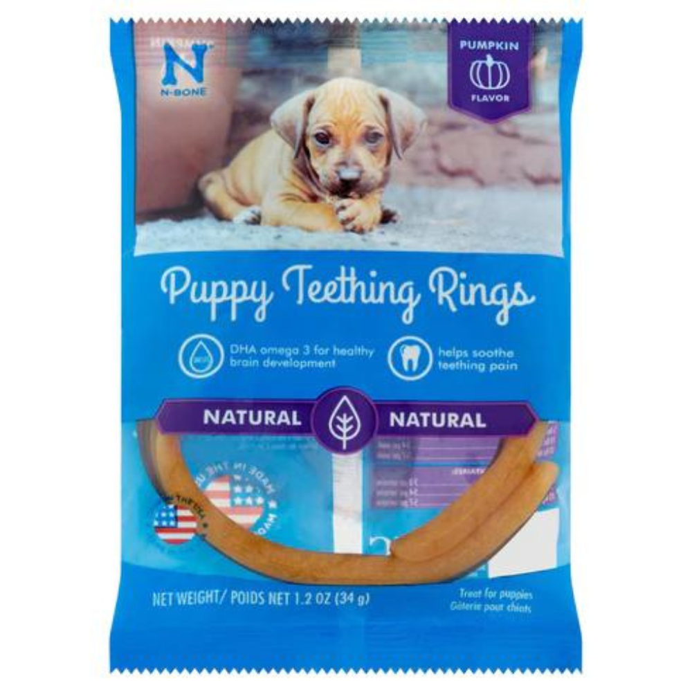 N-Bone Puppy Teething Ring, Pumpkin Flavor - 34g