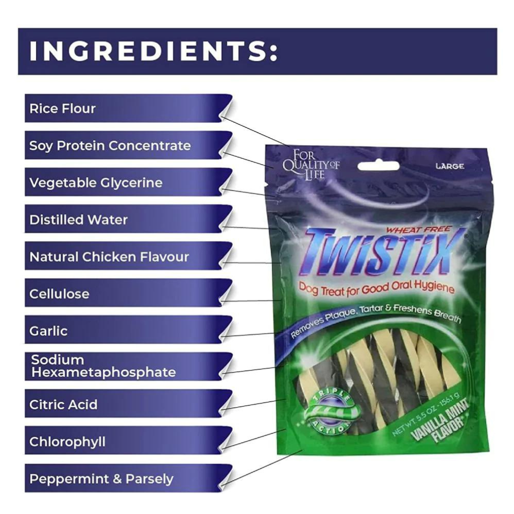 NPIC Twistix Vanilla Mint Flavor Dog Treat