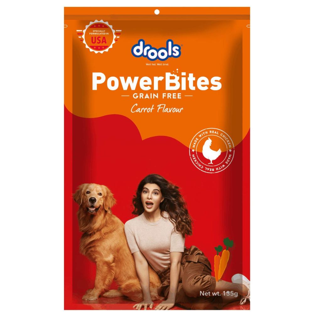 Drools - Power Bites Carrot Flavour Dog Treats